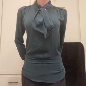 LOFT Dark Green Business Casual Long Sleeve